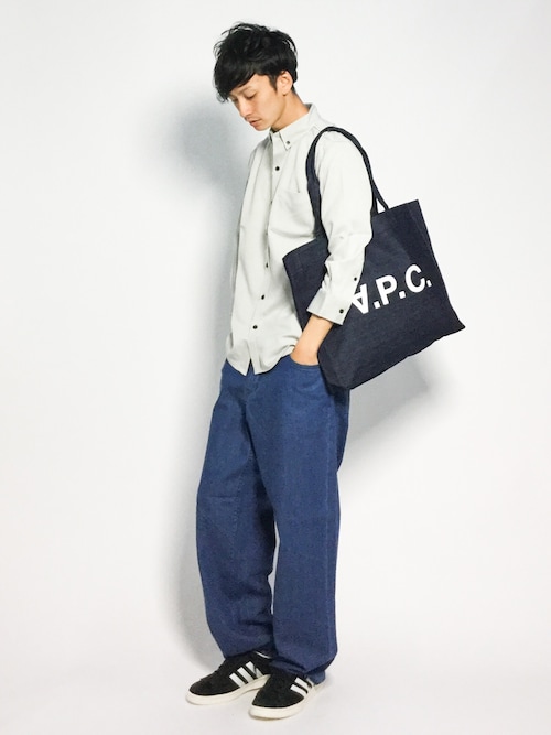 ZOZOTOWNREN����̃V���c/�u���E�X�uT/R �X�g���b�`�{�^���_�E���V���c(3/4 sleeve)�iMONO-MART�b���m�}�[�g�j�v���g�����R�[�f�B�l�[�g