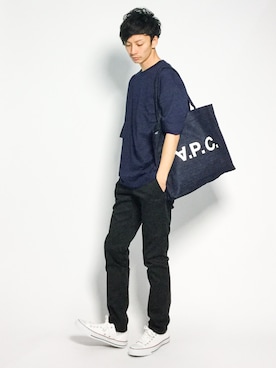 「A.P.C.（アーペーセー）のアイテム（バッグ）」を使った、RENさん（メンズ・176cm）の秋コーディネート