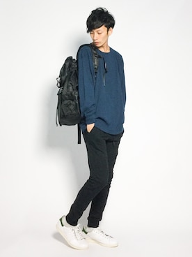 「URBAN RESEARCH Sonny Label（アーバンリサーチサニーレーベル）のアイテム（バッグ）」を使った、RENさん（メンズ・176cm）の秋コーディネート
