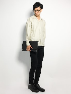 「jiggys shop（ジギーズショップ）のアイテム（チノパンツ）」を使った、RENさん（メンズ・176cm・20代）の秋コーディネート