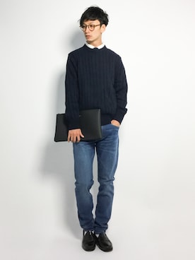 「AZUL by moussy（アズールバイマウジー）のアイテム」を使った、RENさん（メンズ・176cm）の秋コーディネート