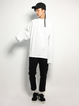 「CASPER JOHN AIVER（キャスパージョンアイバー）のアイテム（スウェット）」を使った、RENさん（メンズ・176cm）の秋コーディネート