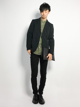 「jiggys shop（ジギーズショップ）のアイテム（チノパンツ）」を使った、RENさん（メンズ・176cm・20代）の秋コーディネート
