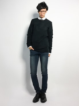 「jiggys shop（ジギーズショップ）のアイテム（トップス）」を使った、RENさん（メンズ・176cm・20代）の秋コーディネート