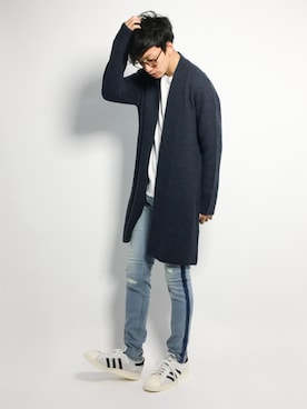 「ロングカーディガン」｜RENさん（メンズ・176cm・20代）の秋コーディネート