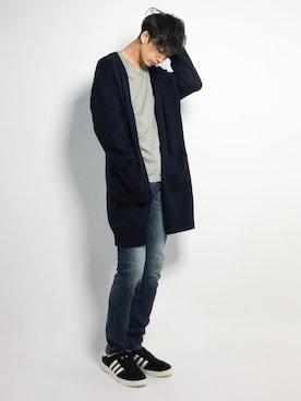 「ロングカーディガン」｜RENさん（メンズ・176cm・20代）の秋コーディネート