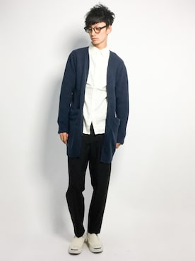 「ロングカーディガン」｜RENさん（メンズ・176cm・20代）の秋コーディネート