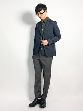 「SHIPS JET BLUE（シップスジェットブルー）のアイテム（トップス）」を使った、RENさん（メンズ・176cm）の秋コーディネート
