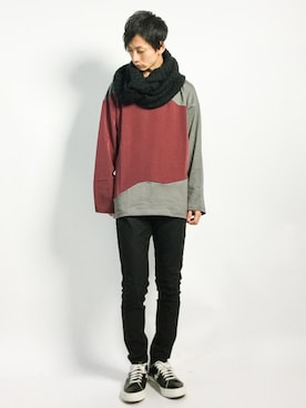 「ZIP FIVE（ジップファイブ）のアイテム（チノパンツ）」を使った、RENさん（メンズ・176cm）の秋コーディネート