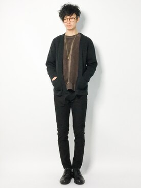 「ZIP FIVE（ジップファイブ）のアイテム（チノパンツ）」を使った、RENさん（メンズ・176cm）の秋コーディネート