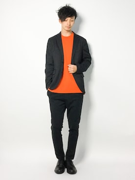 「カジュアルコーデ」｜「アイテム（テーラードジャケット）」を使った、RENさん（メンズ・176cm）の秋コーディネート