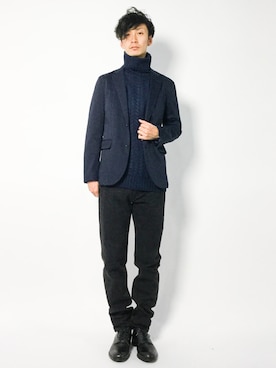 「カジュアルコーデ」｜「アイテム（テーラードジャケット）」を使った、RENさん（メンズ・176cm）の秋コーディネート