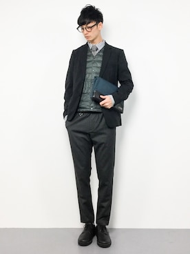 「jiggys shop（ジギーズショップ）のアイテム（ダウンベスト）」を使った、RENさん（メンズ・176cm）の秋コーディネート