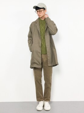 「アイテム（チェスターコート）」を使った、RENさん（メンズ・176cm・20代）の秋コーディネート