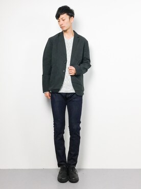 「jiggys shop（ジギーズショップ）のアイテム（トップス）」を使った、RENさん（メンズ・176cm・20代）の秋コーディネート