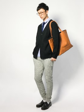 「L.H.P（エルエイチピー）のアイテム（バッグ）」を使った、RENさん（メンズ・176cm）の冬コーディネート