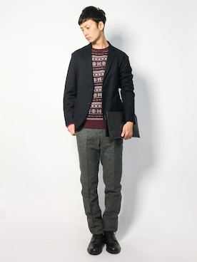 RENさん（メンズ・176cm）の冬コーディネート