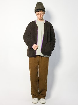 「FREAK'S STORE（フリークスストア）のアイテム（帽子）」を使った、RENさん（メンズ・176cm）の冬コーディネート