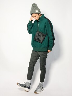 「ZIP FIVE（ジップファイブ）のアイテム（帽子）」を使った、RENさん（メンズ・176cm）の冬コーディネート