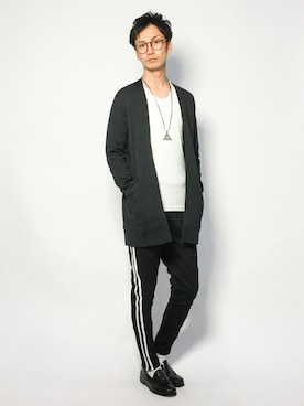 「ロングカーディガン」｜RENさん（メンズ・176cm・20代）の冬コーディネート
