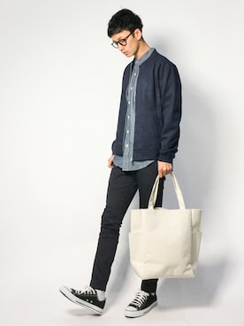 「ORANGE TAB（オレンジタブ）のアイテム」を使った、RENさん（メンズ・176cm）の冬コーディネート