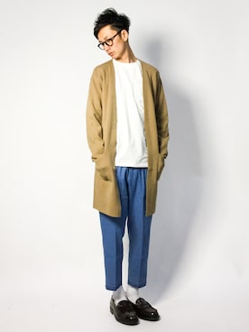 「ロングカーディガン」｜RENさん（メンズ・176cm・20代）の春コーディネート