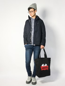 「Levi's（リーバイス）のアイテム（バッグ）」を使った、RENさん（メンズ・176cm）の春コーディネート