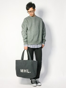 「koe（コエ）のアイテム（スウェット）」を使った、RENさん（メンズ・176cm）の春コーディネート