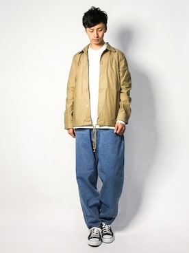 「NUMERALS（ヌメラルズ）のアイテム（Tシャツ/カットソー）」を使った、RENさん（メンズ・176cm）の春コーディネート