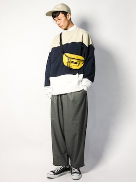 「FREAK'S STORE（フリークスストア）のアイテム（バッグ）」を使った、RENさん（メンズ・176cm）の春コーディネート
