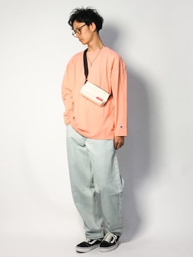 「SILVER TAB（シルバータブ）のアイテム」を使った、RENさん（メンズ・176cm）の春コーディネート