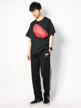 「Gramicci（グラミチ）のアイテム（バッグ）」を使った、RENさん（メンズ・176cm）の春コーディネート