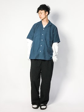 「unrelaxing（アンリラクシング）のアイテム」を使った、RENさん（メンズ・176cm）の春コーディネート