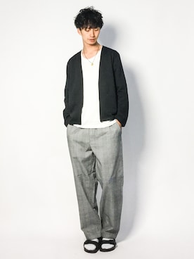 「アイテム（カーディガン/ボレロ）」を使った、RENさん（メンズ・176cm・20代）の春コーディネート