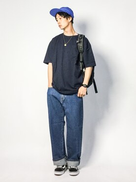 「ASTRONOMY（アストロノミー）のアイテム」を使った、RENさん（メンズ・176cm）の夏コーディネート