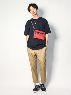「ASTRONOMY（アストロノミー）のアイテム」を使った、RENさん（メンズ・176cm）の夏コーディネート