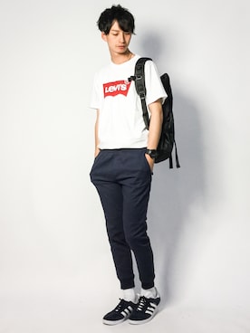 「Levi's（リーバイス）のLevi's/リーバイス バットウィングＴシャツ（Tシャツ/カットソー）」を使った、RENさん（メンズ・176cm）の夏コーディネート