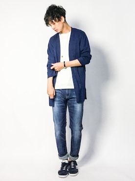 「ロングカーディガン」｜RENさん（メンズ・176cm・20代）の夏コーディネート