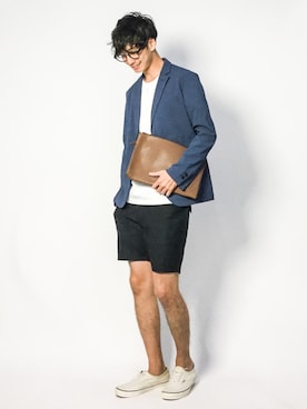 「AZUL by moussy（アズールバイマウジー）のアイテム」を使った、RENさん（メンズ・176cm）の夏コーディネート