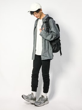 「Steven Alan（スティーブンアラン）のアイテム（帽子）」を使った、RENさん（メンズ・176cm）の夏コーディネート