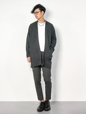 「ロングカーディガン」｜RENさん（メンズ・176cm・20代）の秋コーディネート