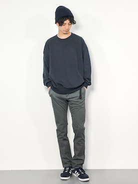 「NANO universe（ナノユニバース）のアイテム（スウェット）」を使った、RENさん（メンズ・176cm）の秋コーディネート