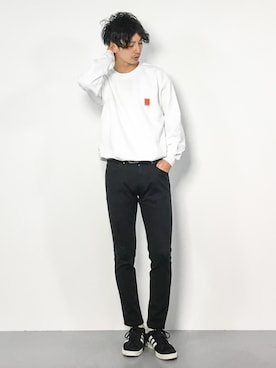 「NANO universe（ナノユニバース）のアイテム（チノパンツ）」を使った、RENさん（メンズ・176cm）の秋コーディネート