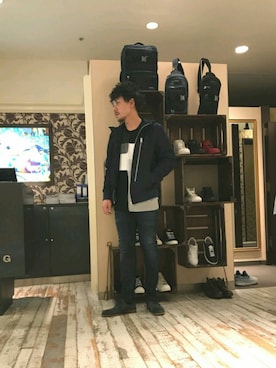 「DIESEL（ディーゼル）のアイテム（ブルゾン）」を使った、masahiro　miyakeさん（メンズ・168cm・30代）の春コーディネート