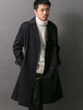 「タートル」｜「アイテム（トレンチコート）」を使った、Yudai  Yorozuさん（メンズ・164cm）の秋コーディネート