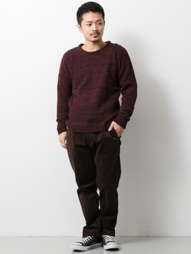 コーデュロイテーパードパンツを使ったメンズコーディネート一覧 Wear
