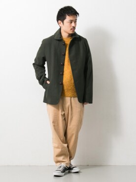 「メルトン」｜「アイテム（その他アウター）」を使った、Yudai  Yorozuさん（メンズ・164cm）の冬コーディネート