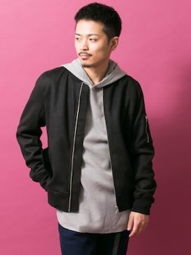 フェイクスエードブルゾンを使ったメンズ人気ファッションコーディネート Wear