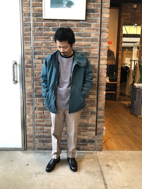 「ITEMS URBANRESEARCH（アイテムズ アーバンリサーチ）のアイテム（マウンテンパーカー）」を使った、Yudai  Yorozuさん（メンズ・164cm）の秋コーディネート