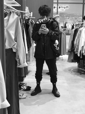「airmax」｜「アイテム（ブルゾン）」を使った、yukiさん（メンズ・167cm）の冬コーディネート